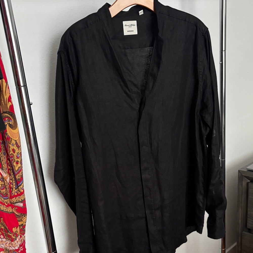 Baird McNutt Charcoal Lightweight Shirt Jacket